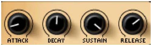 M-AUDIO IMPOSCAR - Commandes ADSR d'amplitude Env1 - 1