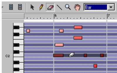 M-AUDIO PROPELLERHEAD REASON - Supprimer des notes - 1