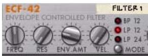 M-AUDIO PROPELLERHEAD REASON - Paramètres de filtré - 1
