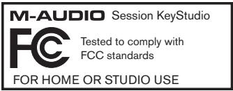M-AUDIO SESSION KEYSTUDIO - Enregistrement de la garantie - 1