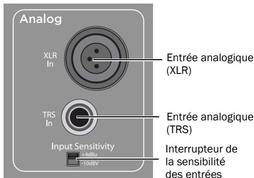 M-AUDIO STUDIOPHILE DSM3 - Branchement des entrées analogiques - 1
