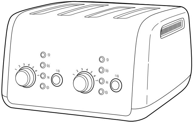 KITCHENAID 5KMT221EOB, 5KMT221EER - Modèle 4 tranches - 1