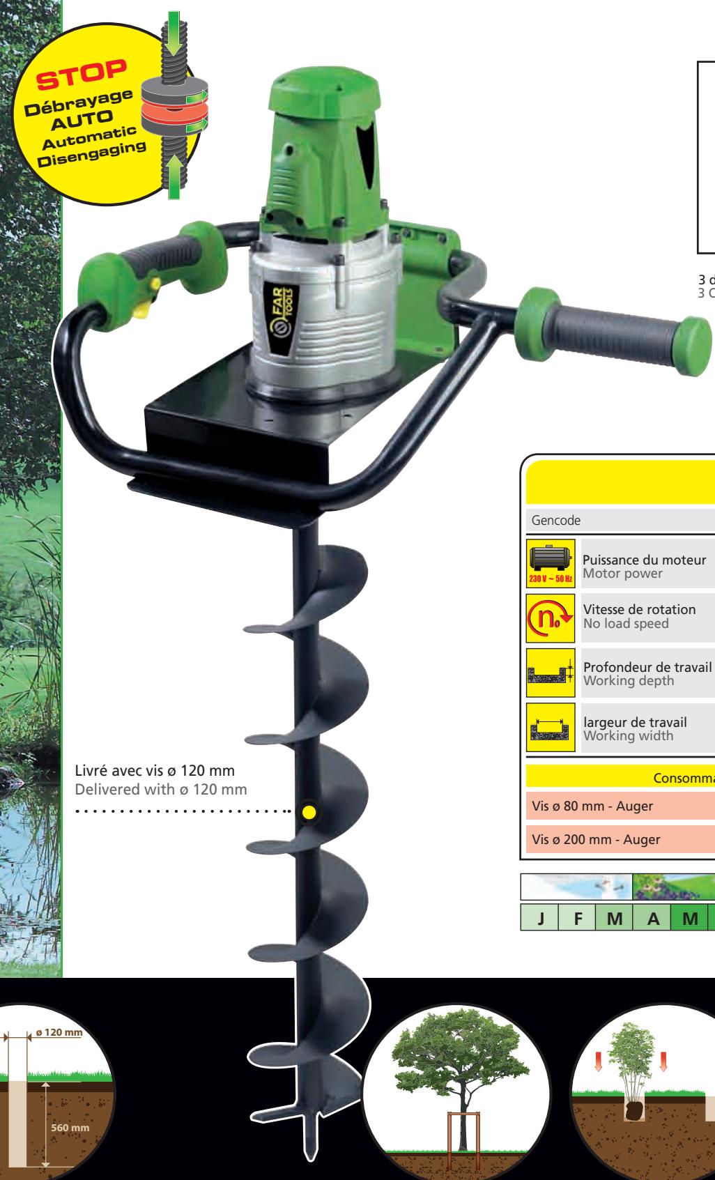 FARTOOLS TE1200 - POWER AUGER - 2