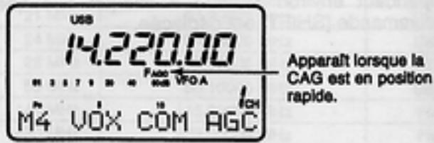 ICOM IC-706MKIIG - Constante de temps de la CAG (AGC) - 1
