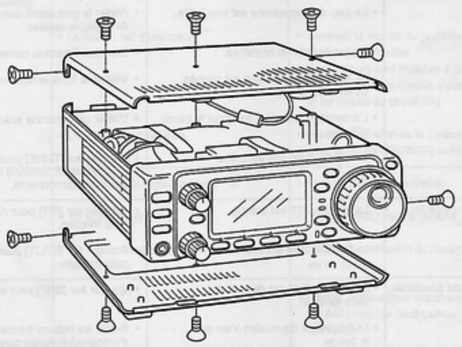 ICOM IC-706MKIIG - Ouverture du boitier de I'emetteur-recepteur - 1