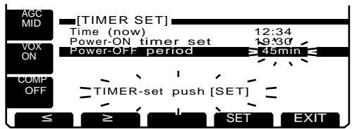 ICOM IC 756 - Programmation de l'arrêt temporise. - 2