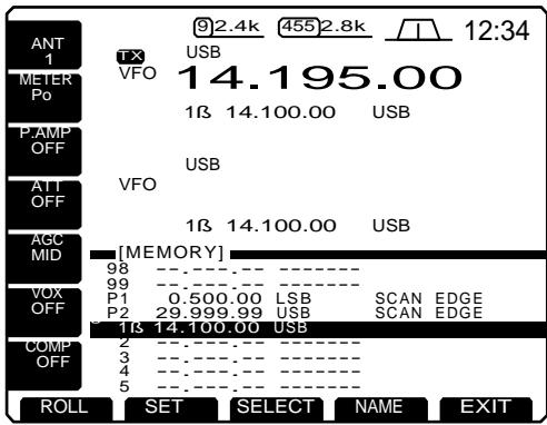 ICOM IC 756 - - Edition (programmation) des noms de mémoires - 1
