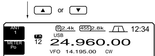 ICOM IC 756 - Utilisation des touches [Up]/[Down] - 3