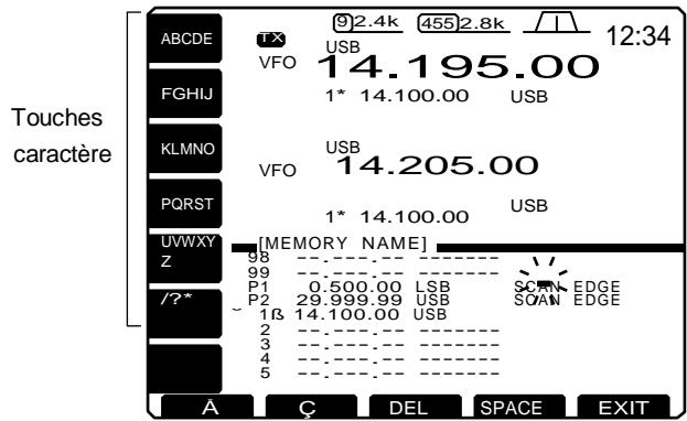 ICOM IC 756 - - Edition (programmation) des noms de mémoires - 2