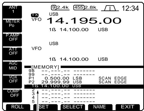 ICOM IC 756 - - Programme un canal mémoire comme un canal mémoire sélectionné. - 1