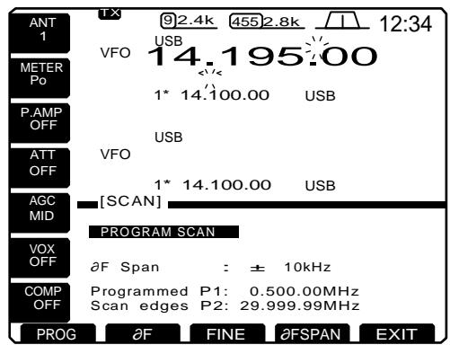 ICOM IC 756 - Balayage programme - 2
