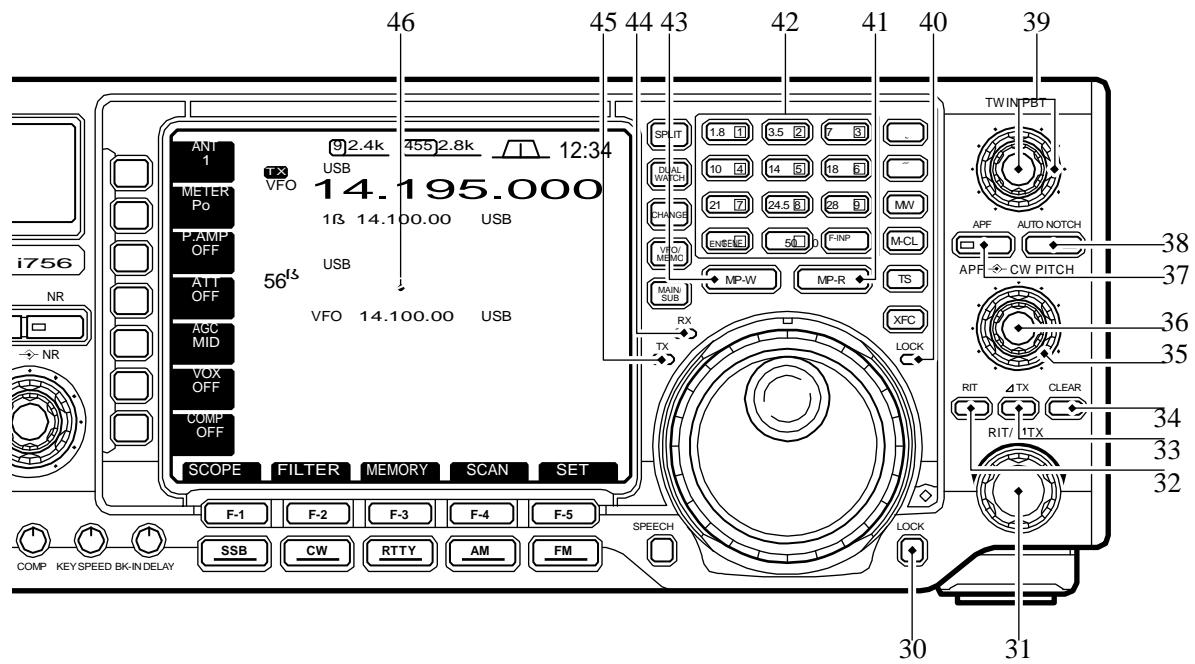 ICOM IC 756 - PANNEAU DE DESCRIPTION - 1