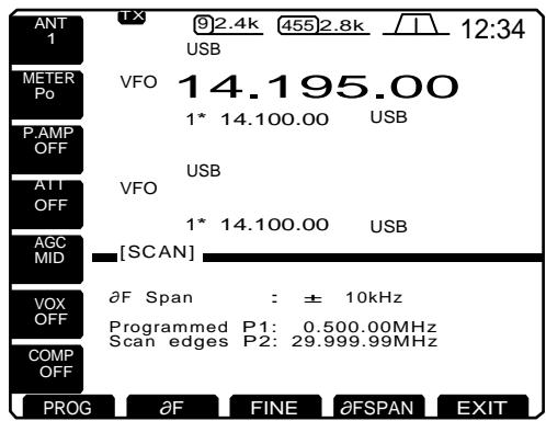 ICOM IC 756 - Balayage programme - 1