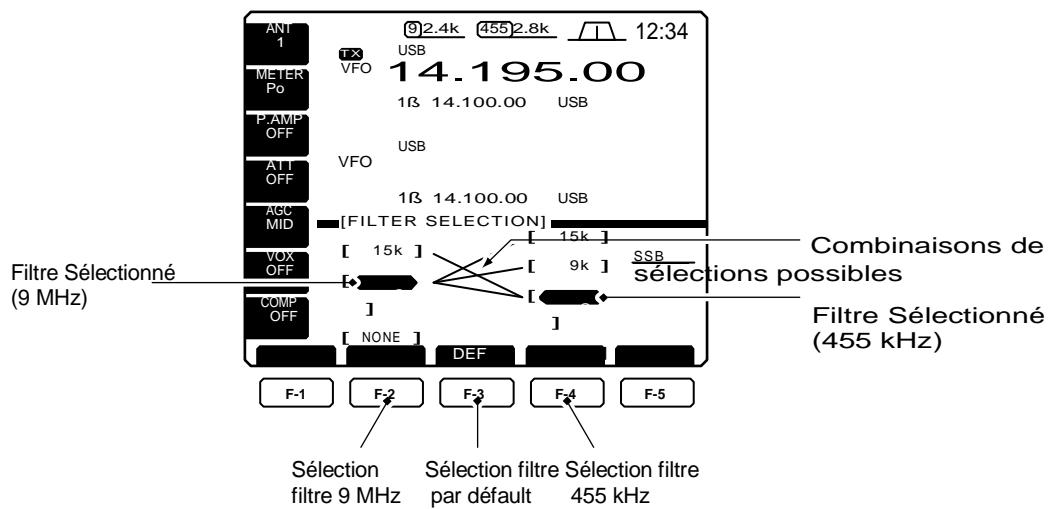 ICOM IC 756 - - Sélection écran filtres - 1
