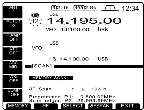 ICOM IC 756 - Balayage mémoires - 2