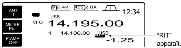 ICOM IC 756 - 1.Appuyer sur la touche [RIT] - 1