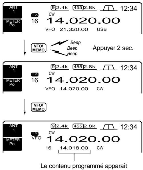 ICOM IC 756 - EXAMPLE DE TRANSFERT EN MODE MEMOIRE - 1