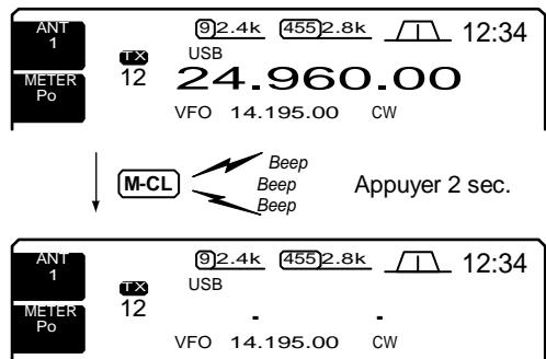 ICOM IC 756 - Effacement mémoire - 1