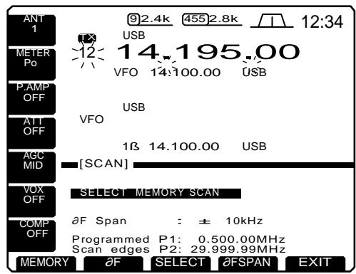 ICOM IC 756 - Sélection mémoires balayage - 2