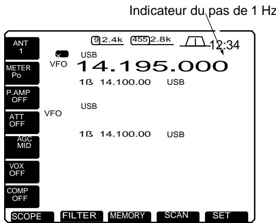 ICOM IC 756 - SELECTIION DU PAS DE 1 Hz - 2