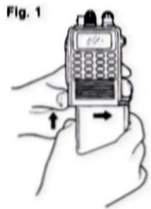 ICOM IC-A3 - Mise en place des piles alcalines - 1