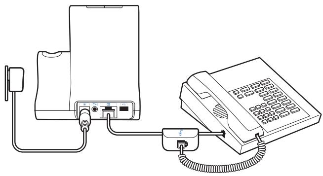 PLANTRONICS SAVI OFFICE WO201 - Branchement du bloc d'alimentation - 1