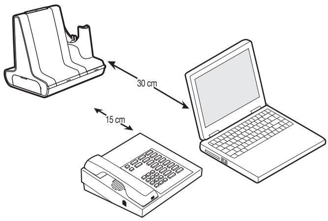 PLANTRONICS SAVI OFFICE WO300 - Positionnement de la base - 1