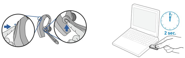 PLANTRONICS VOYAGER 510-USB - Couplage de l'oreillette avec un adaptorateur USB Bluetooth - 1