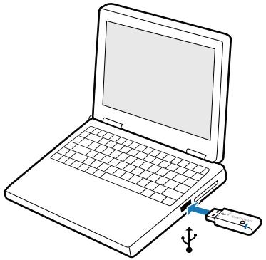 PLANTRONICS VOYAGER PRO UC WG200/B - Connexion de l'adaptateur USB à l'ordinateur - 1