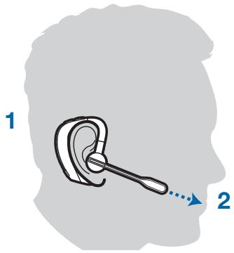 PLANTRONICS VOYAGER PRO UC WG200/B - Ajustement du micro-casque - 1