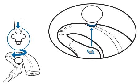 PLANTRONICS VOYAGER PRO UC WG201/B - Ajustement du micro-casque - 1