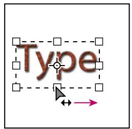 ADOBE PHOTOSHOP 7 - Pour redimensionner ou modifier le cadre de sélection de texte : - 1