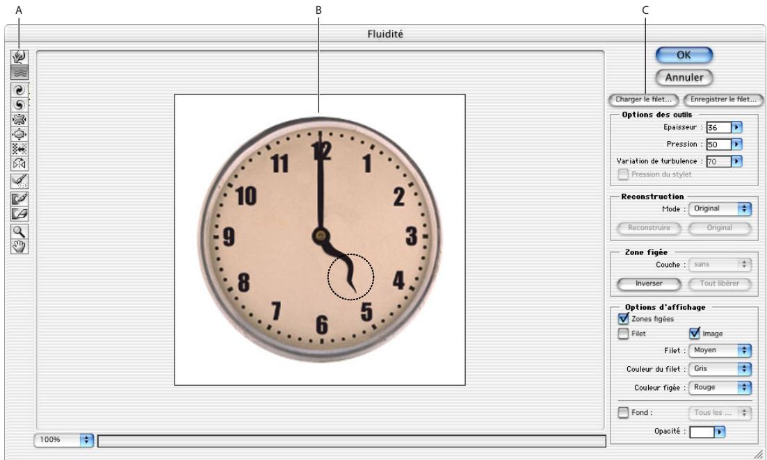 ADOBE PHOTOSHOP 7 - Utilisation de la boîte de dialogue fluidité - 1
