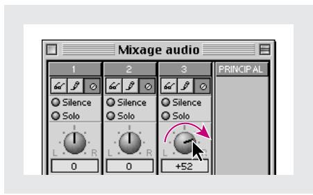 ADOBE PREMIERE 6 - Pour régler la balance ou le panoramaque d'un élément audio dans la fenêtre Mixage audio : - 1