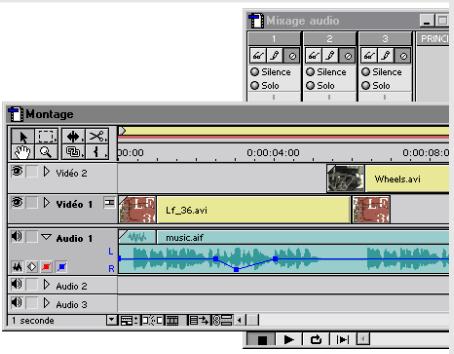 ADOBE PREMIERE 6 - Panoramaque et équilibrage audio dans la fenêtre - 3