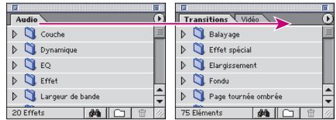 ADOBE PREMIERE 6 - Pour afficher et masquer des palettes : - 1