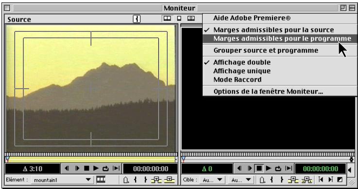 ADOBE PREMIERE 6 - Affichage des zones admissibles - 1