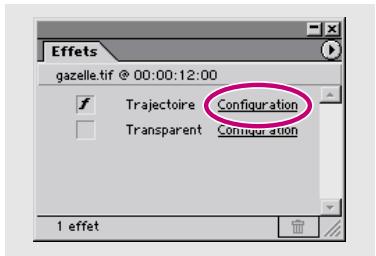 ADOBE PREMIERE 6 - Pour modifier les réglages de la trajectory d'un élément : - 1