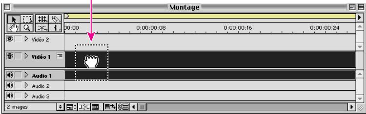 ADOBE PREMIERE 6 - Pour ajouter un élément à l'aide de la souris : - 2