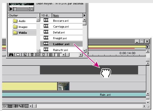 ADOBE PREMIERE 6 - Ajout d' éléments dans la fenêtre Montage - 1