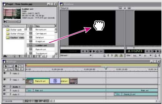 ADOBE PREMIERE 6 - Ajout d' éléments dans la fenêtre Montage - 9