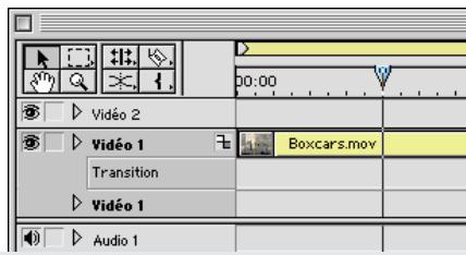 ADOBE PREMIERE 6 - Pour redimensionner la zone d'en-venture de piste dans la fenetre Montage : - 2