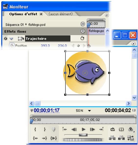 ADOBE PREMIERE PRO 7 - Reglez les poignées d'élement. - 1