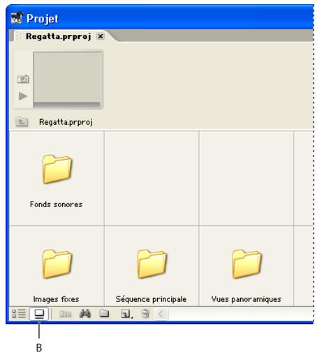 ADOBE PREMIERE PRO 7 - Personnalisation de l'affichage de la fenêtre Projet - 2
