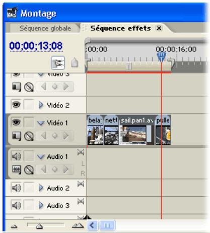 ADOBE PREMIERE PRO 7 - Organisez les éléments auxquels appliquer un effet. - 1