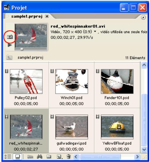 ADOBE PREMIERE PRO 7 - Définissez la vignette de chaque élément. - 1