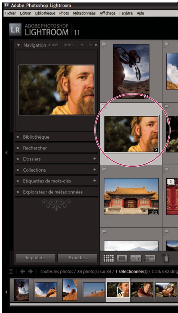 ADOBE PHOTOSHOP LIGHTROOM - Sélection des photos en mode Grille et dans le film fixe - 1