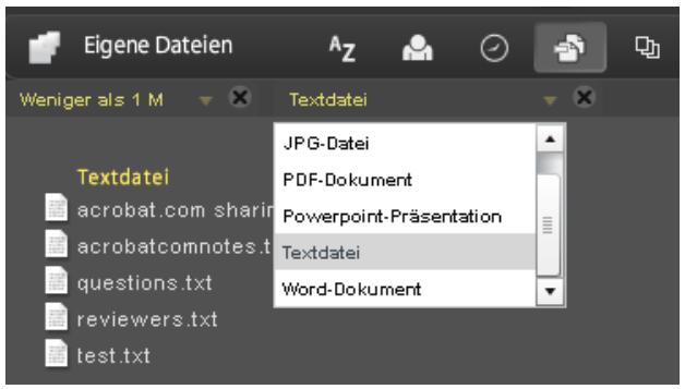 ADOBE ACROBAT COM - Sortieren und filters von Dateien - 3