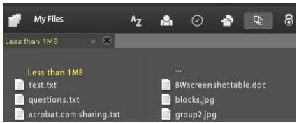 ADOBE ACROBAT COM - Sort and filter files - 2