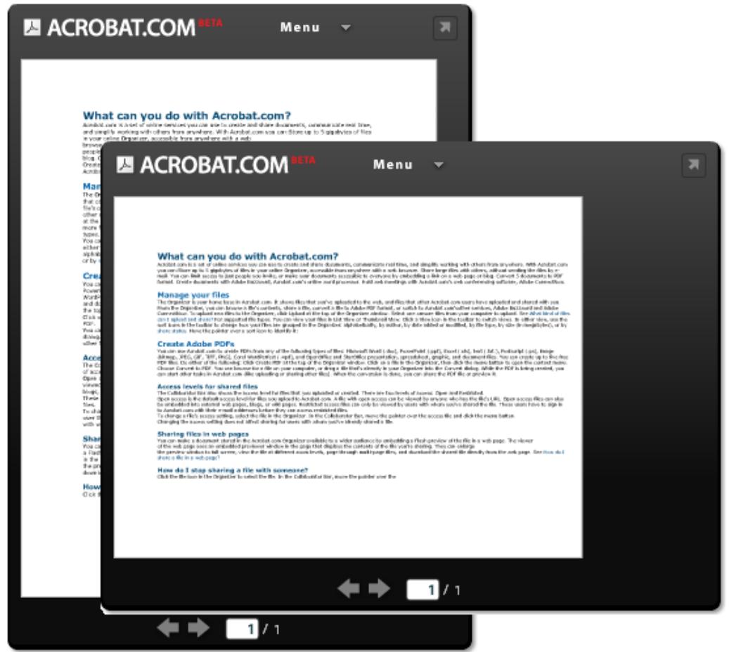 ADOBE ACROBAT.COM - Can I change the size or orientation of the web page preview window? - 1